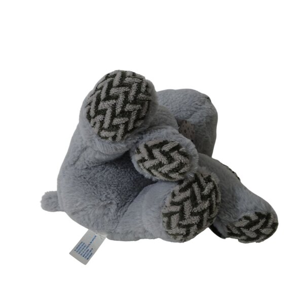 Hug and Luv Plush Gray Bunny Rabbit Stuffed Animal Toy Polka Dot Bow - Picture 3 of 8